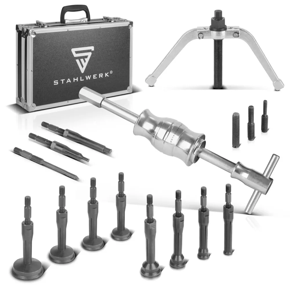 STAHLWERK DE BASE ENTRAPELLE ENTRACEUR AVEC LUBRICANT, 3 adaptateurs et 10 tireurs d'entrepôt de 16 outils spéciaux pour r...