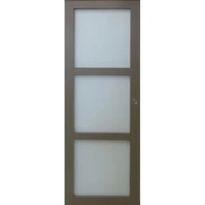 Porte Coulissante Marron Ral7006 Vitrage Cristallin H204 X L83 Et 2 Coquilles Gd Menuiseries