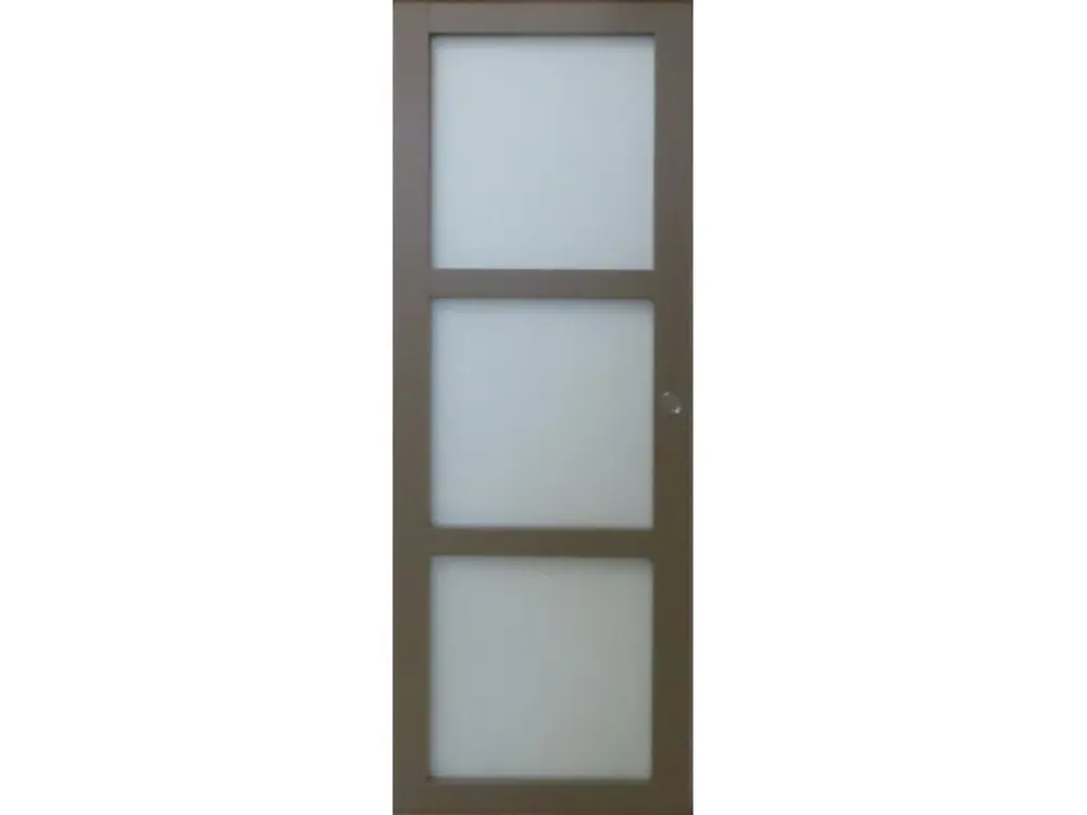 Porte Coulissante Marron Ral7006 Vitrage Cristallin H204 X L83 Et 2 Coquilles Gd Menuiseries