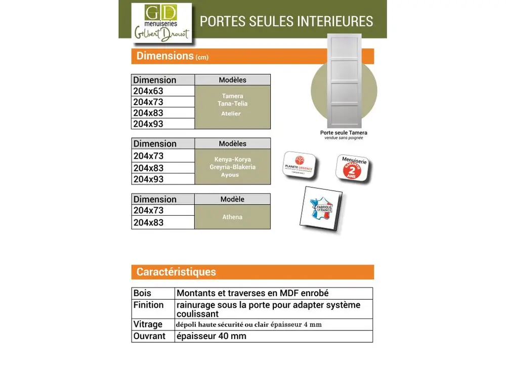 Porte Coulissante Marron Ral7006 Vitrage Cristallin H204 X L83 Et 2 Coquilles Gd Menuiseries