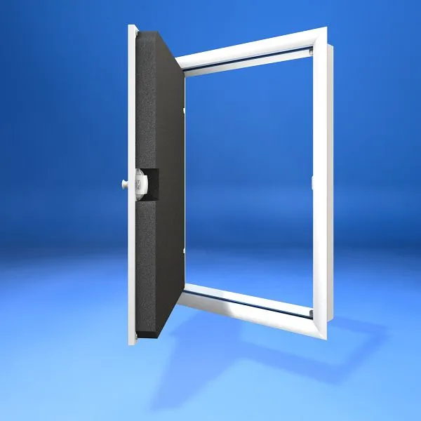 Porte à hauteur de genou Wellhöfer avec fermeture PushLock et protection thermique 3D ouverture murale 60 x 80 cm 485 choi...