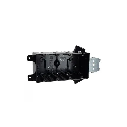 Multi Gang Angled Nail Mount Electrical Wall Outlet Box Black P-764HQT (Pack 12)
