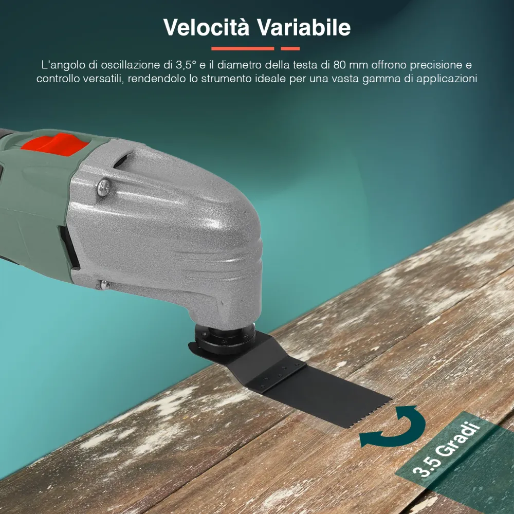 Prise programmable WiFi Utensile Multifunzione Di Precisione Con 9 Accessori 230v - 50 Hz 300w