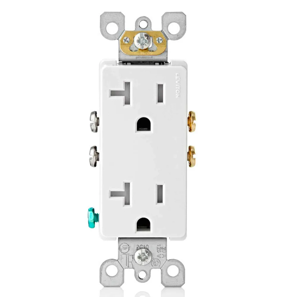 Étanche IP44 Prise Decora de 20 / 125 V, blanc