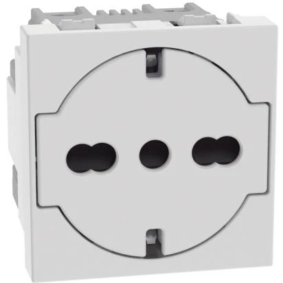 PRESA FLAT HABITUEL TEDESCA E ITALIANA INTERASSE 19MM E 26MM BTICINO MATIXGO JW4140A16F