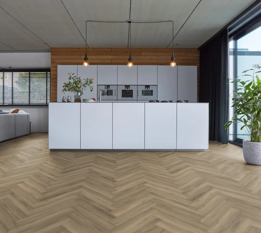 Floorlife Yup Herringbone Paddington Light Brun Dryback PVC