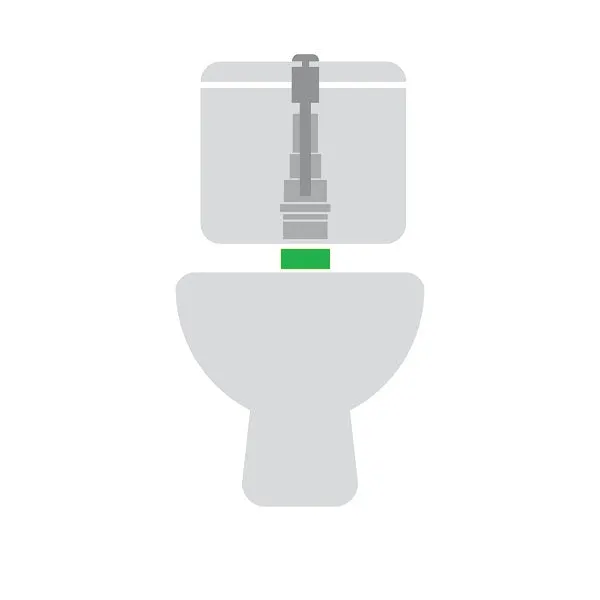 Joint cuvette - réservoir WC pour conduit de 150 mm