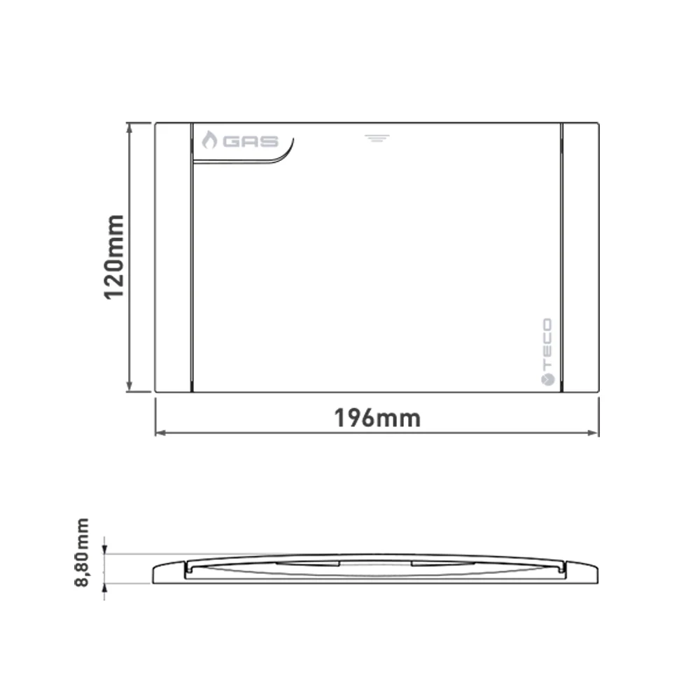 Placca Di Copertura C01 Teco Nera Souple Touch