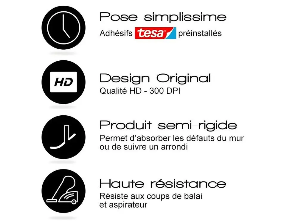 Plinthe PVC lot de 25 L200xH. 8cm - Bois Cérusé - VINYLE