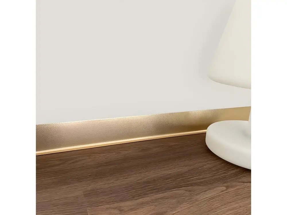 Plinthe PVC lot de 25 L200xH. 8cm - Laiton Martelé - VINYLE