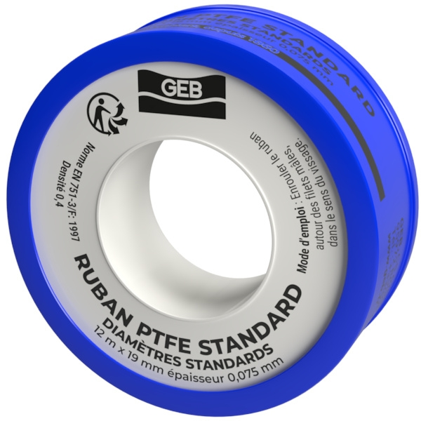 Ruban d'étanchéité PTFE classique en vrac - 12 m - GEB