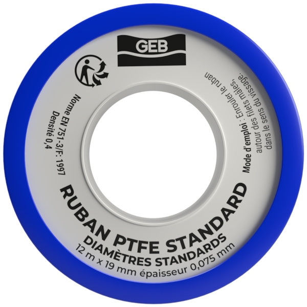 Ruban d'étanchéité PTFE classique en vrac - 12 m - GEB