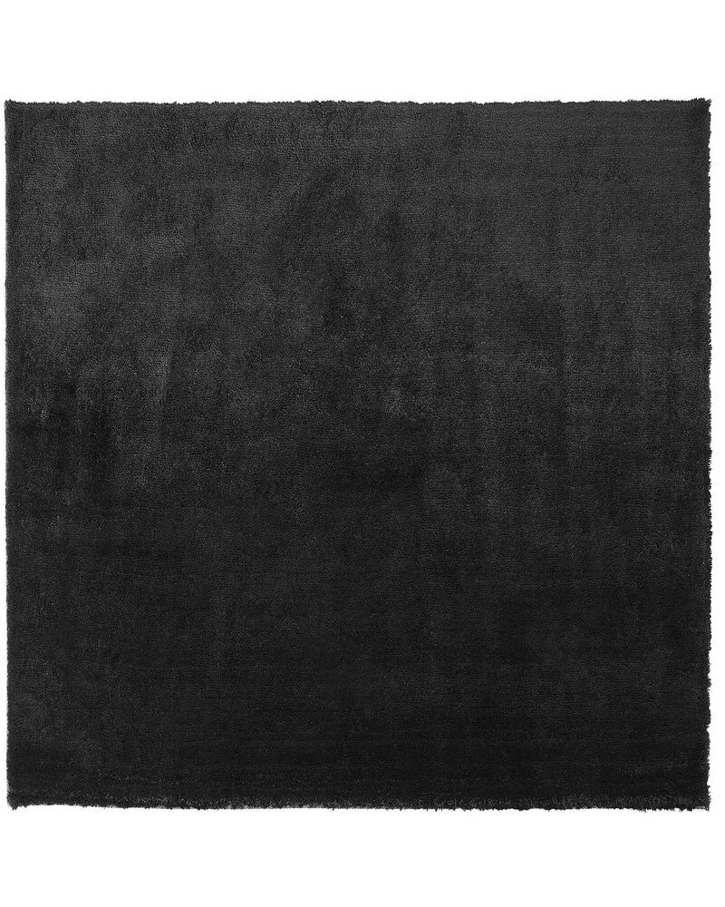 Vloerkleed tissu synthétique zwart 200 x 200 cm EVREN