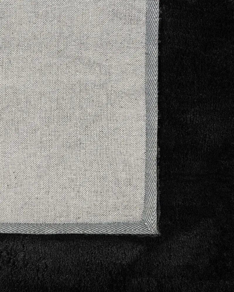 Vloerkleed tissu synthétique zwart 200 x 200 cm EVREN
