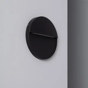 Balise LED Extérieure 6.5W en Saillie au Mur Ronde Jade Noire Blanc Neutre 4000K