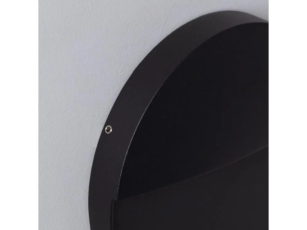 Balise LED Extérieure 6.5W en Saillie au Mur Ronde Jade Noire Blanc Neutre 4000K
