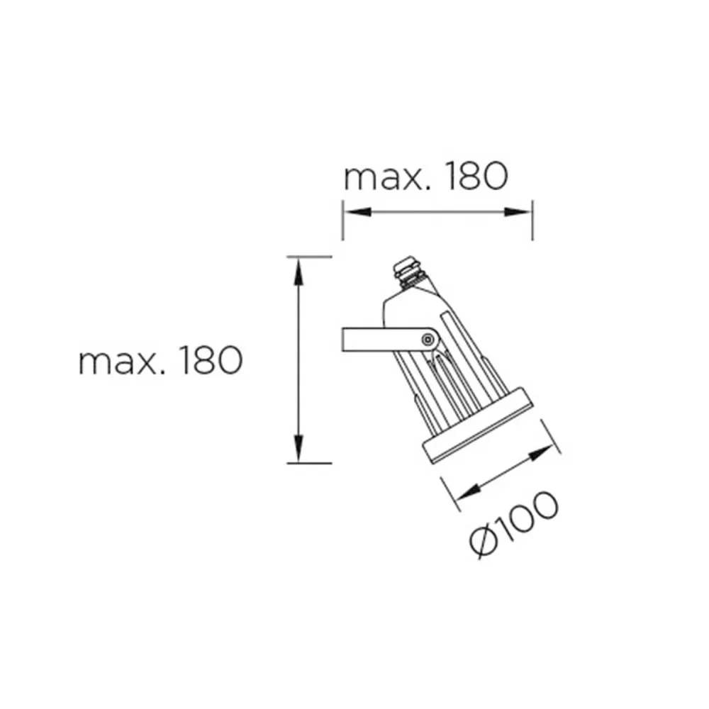 Projecteur extérieur Helio Aluminium GU10 IP65 LEDS-C4 modèle 05-9640-05-37 en finition anthracite