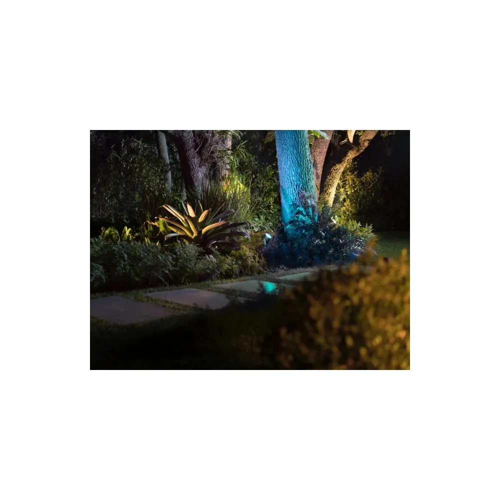 Projecteur extérieur LED 8W 24VDC avec piquet couleur blanche modèle Lily XL PHILIPS Hue avec Détecteur de Mouvement