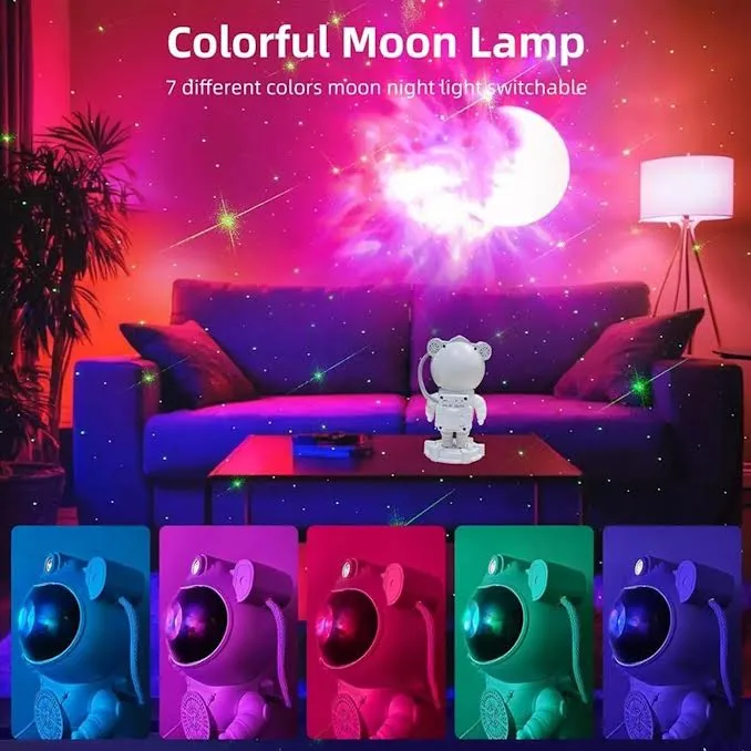 Astronaut Projector LED Lights Blanc pur en finition anthracite