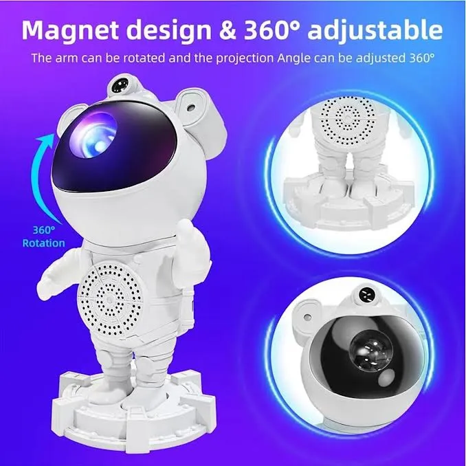 Astronaut Projector LED Lights Blanc pur en finition anthracite