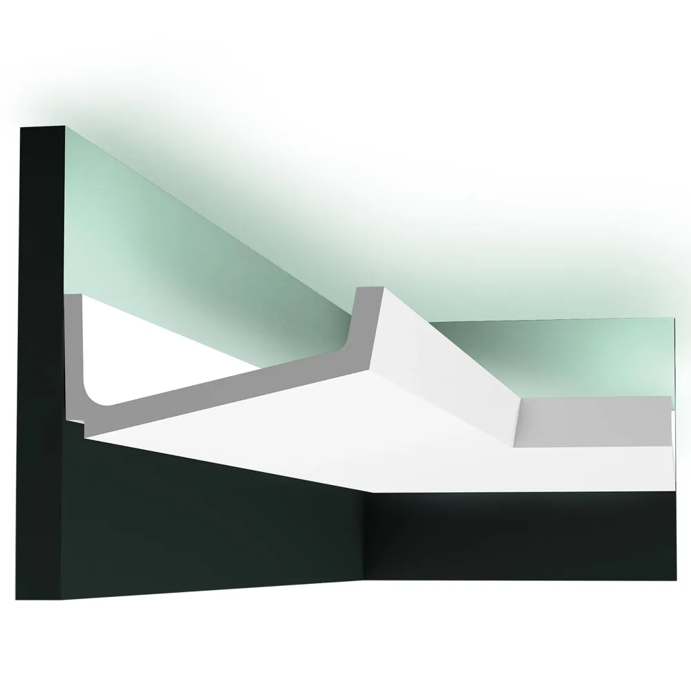 Poteau d'éclairage Corniche lumineuse pour éclairage indirect C352 FLAT | 171 x 76 x 2000 mm