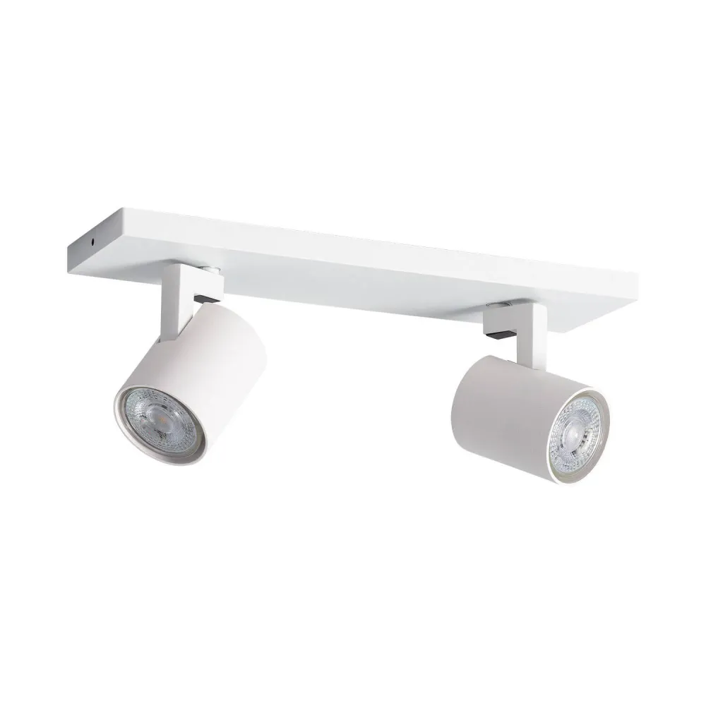 Projecteur en aluminium avec douille jumeau orientable pour ampoule GU10 pour allée et terrasse