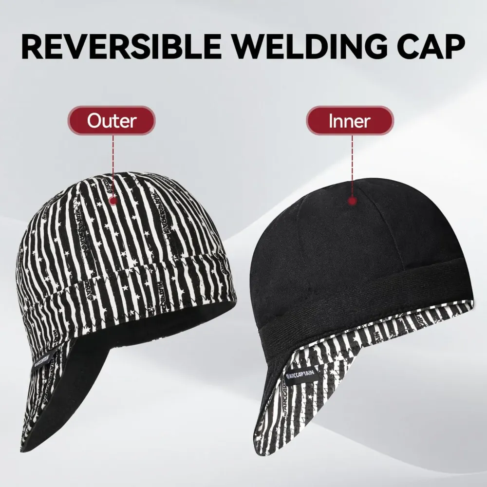 ARCCAPTAIN Inversible Welding Cap 10 oz Fireproof Cotton Comforts Line