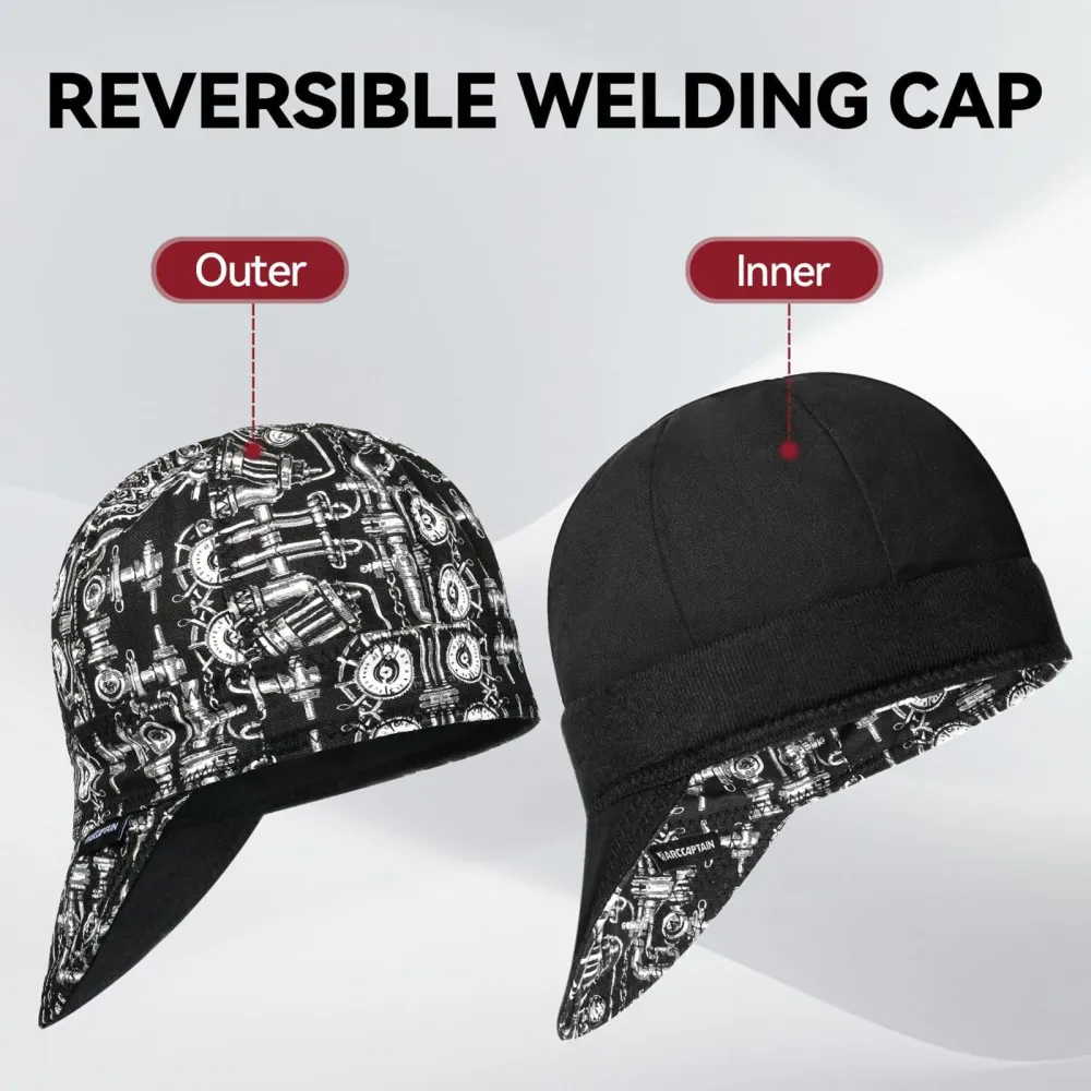 ARCCAPTAIN Reversible Welding Cap 10 oz Fireproof En coton pur Comforts Power