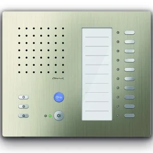 Poste intérieur audio TCS pour mains libres série Carus ADAPTO +10 boutons montage en saillie champagne CAI1100-0152 comma...