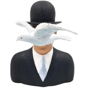Statuette de collection Magritte - L'homme au Chapeau Melon