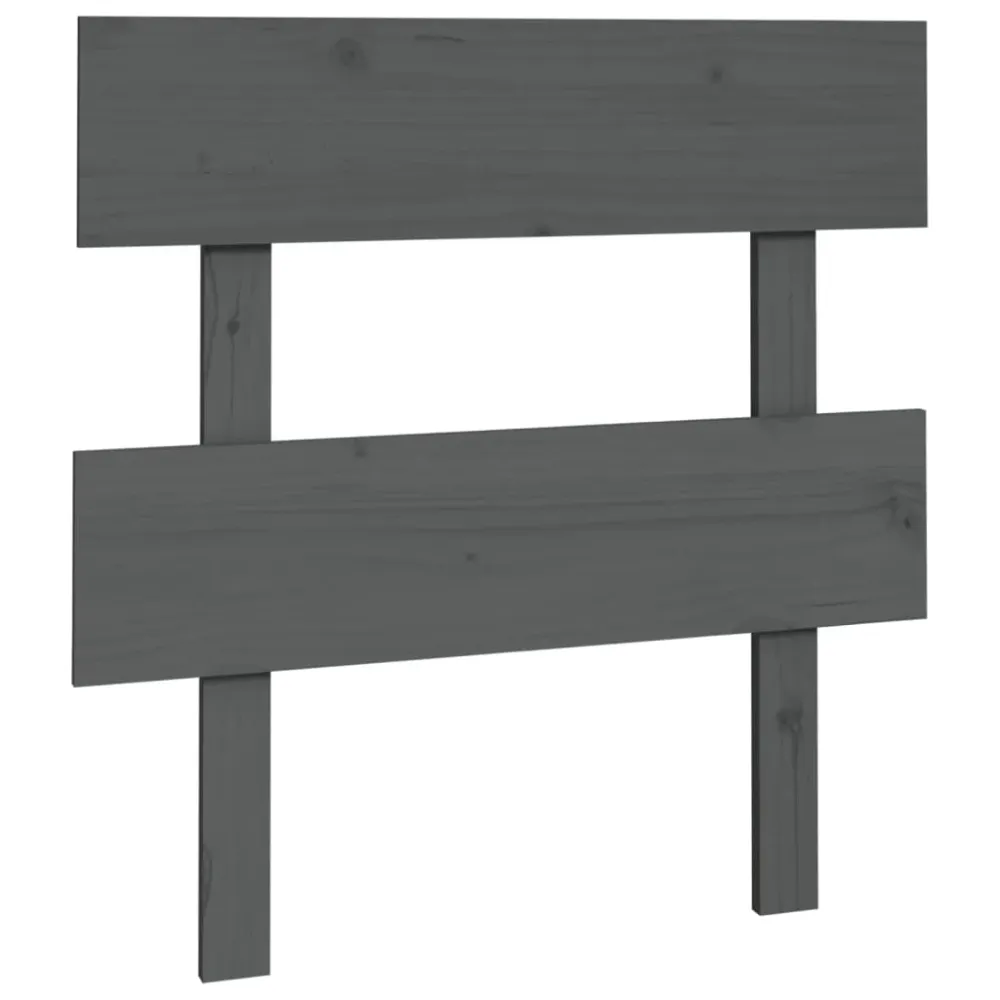 Tête de lit accessoire couchage chambre à coucher meuble 93,5 x 3 x 81 cm bois de pin gris TDL0203272