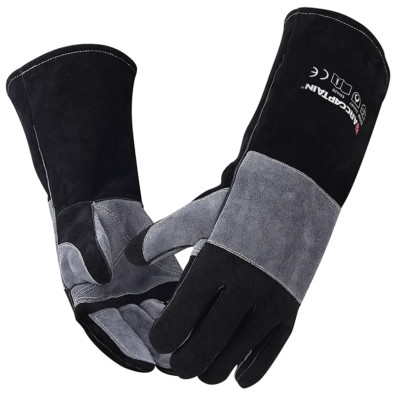 ARCCAPTAIN 16 Inch En cuir MIG Welding 932℉ Heat Resistant Gloves