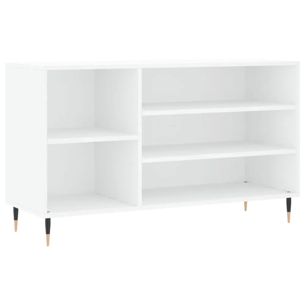 Armoire à chaussures range chaussures rangement meuble entrée couloir salon 102 x 36 x 60 cm bois d'ingénierie blanc 02_00...