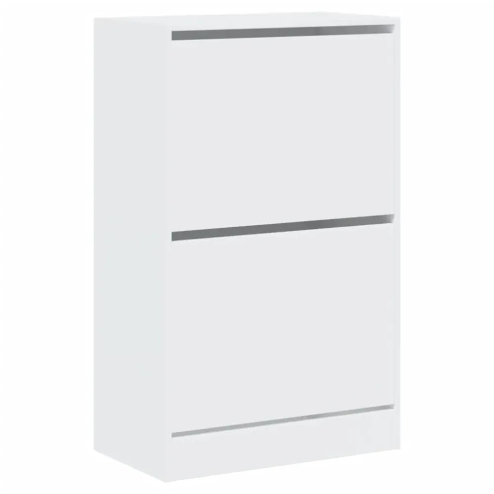 Armoire à chaussures range chaussures rangement meuble entrée couloir salon 60 x 34 x 96,5 cm bois d'ingénierie blanc 02_0...