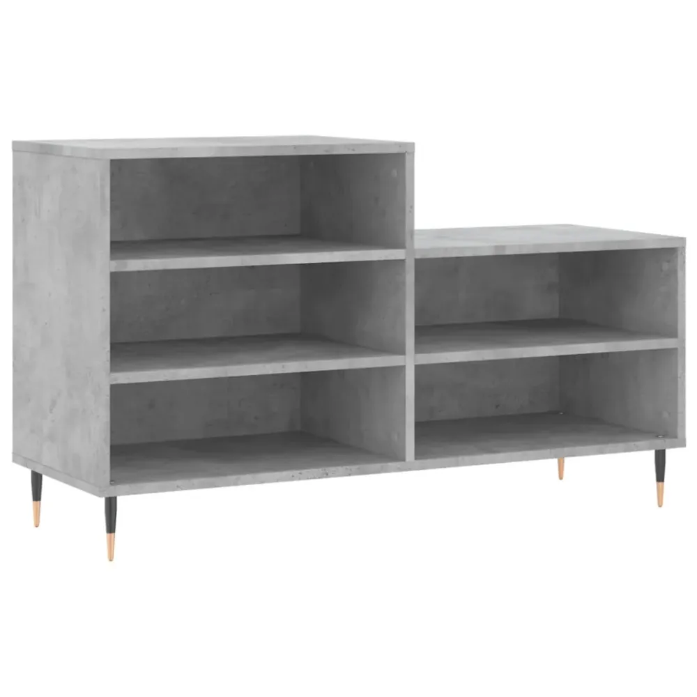 Armoire à chaussures range chaussures rangement meuble entrée couloir salon 102 x 36 x 60 cm bois d'ingénierie gris 02_002...