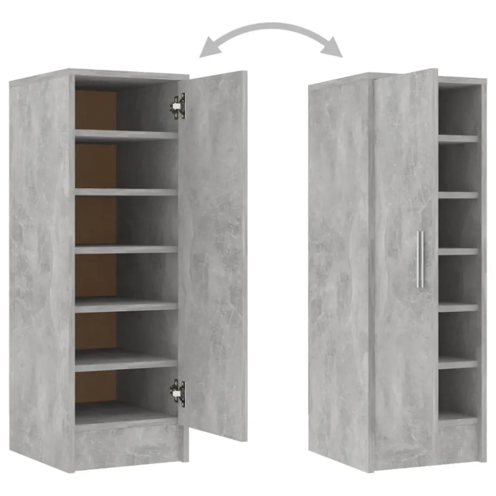 Armoire à chaussures range chaussures rangement meuble entrée couloir salon 32 x 35 x 92 cm bois d’ingénierie gris 02_0021811