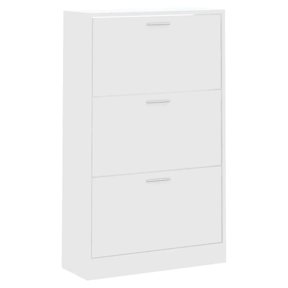 Armoire à chaussures range chaussures rangement meuble entrée couloir salon 63 x 24 x 103 cm bois d'ingénierie blanc 02_00...