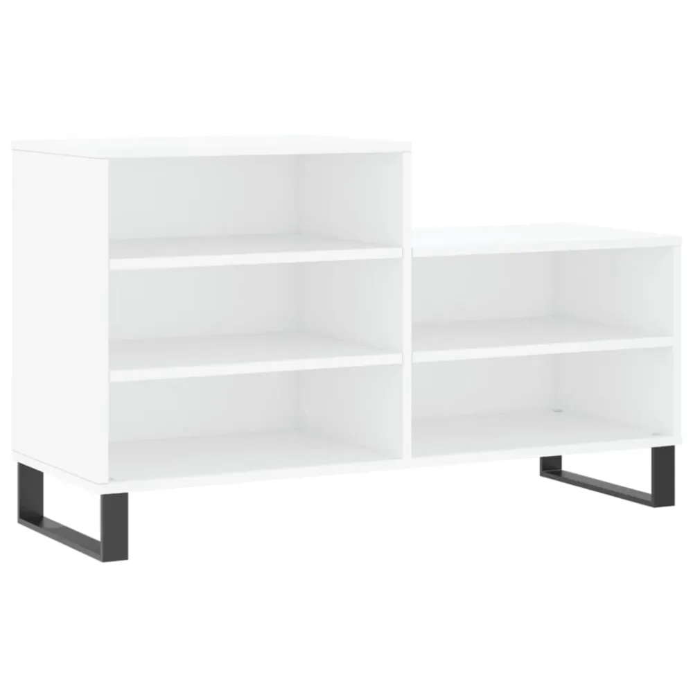 Armoire à chaussures range chaussures rangement meuble entrée couloir salon 102 x 36 x 60 cm bois d'ingénierie blanc 02_00...