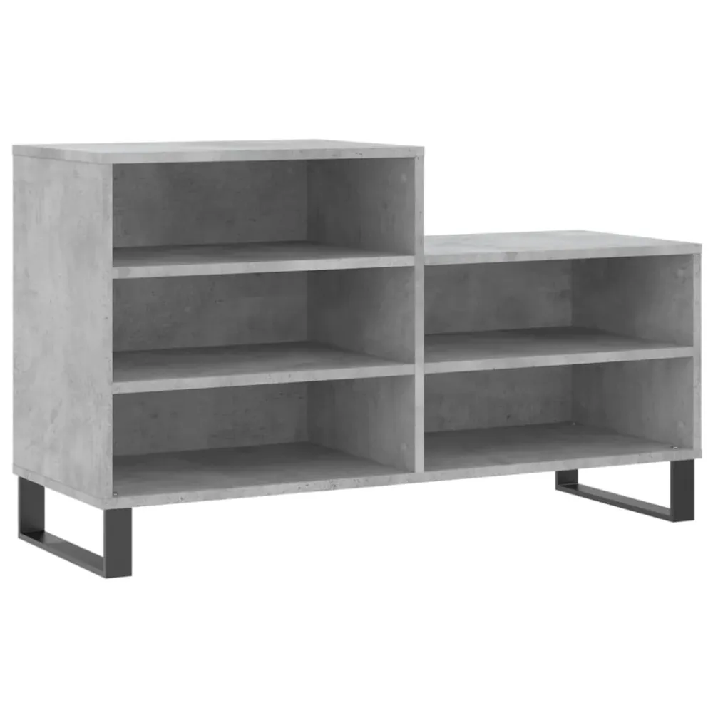 Armoire à chaussures range chaussures rangement meuble entrée couloir salon 102 x 36 x 60 cm bois d'ingénierie gris 02_002...