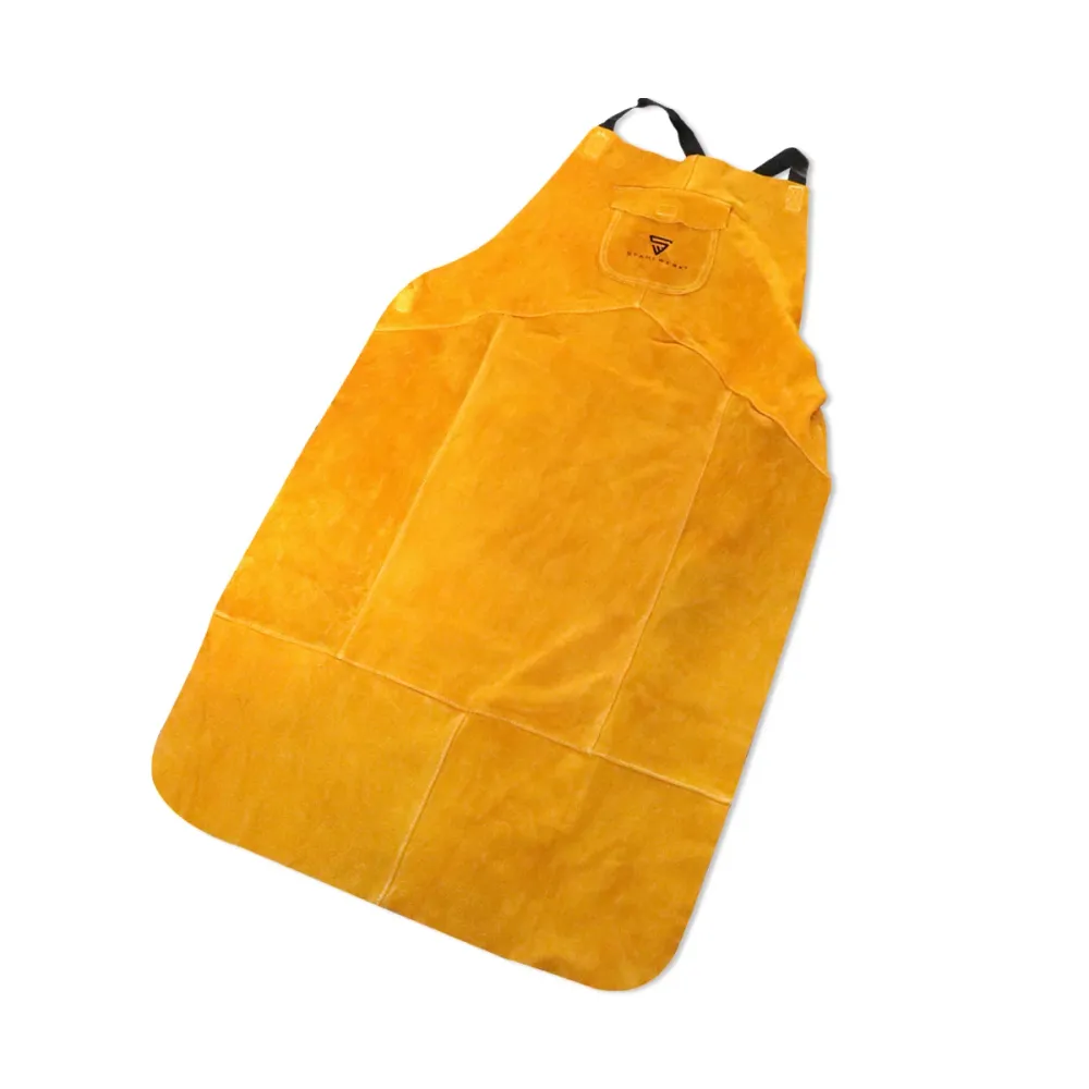 Ensemble de vêtements de protection de soudage en acierworks - tablier de soudage + gants de soudage + protection par pulv...