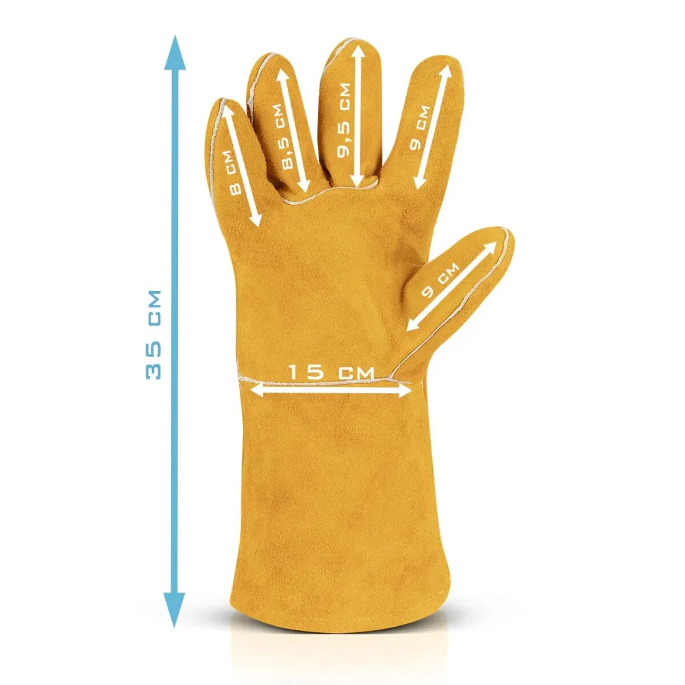 Glants de protection de soudage en acier des aciéries en cuir effectif vêtements / gants de protection en cuir / protecteu...