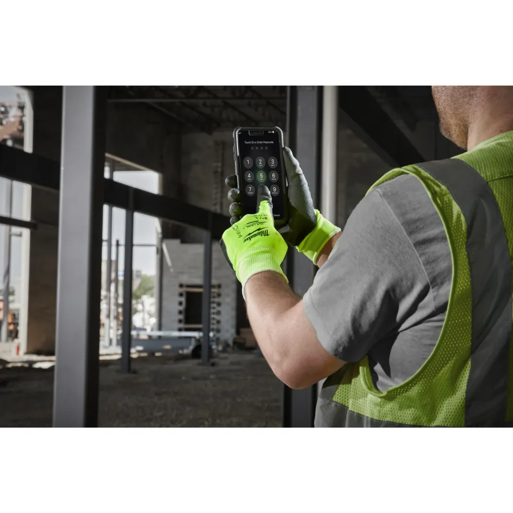 MILWAUKEE® Gants Hi-Vis anti-coupure niveau - Taille 9/L