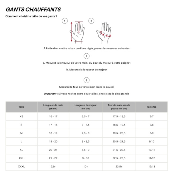 Sous-gant chauffant GL07 - S - G-HEAT