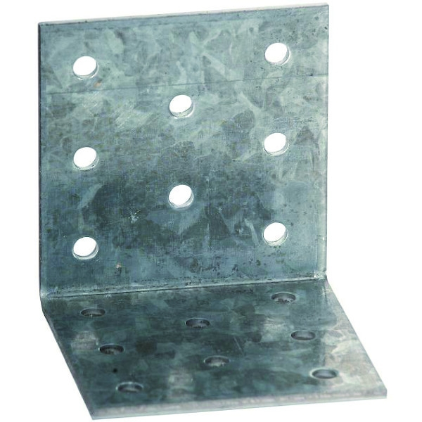 Équerre aisé de menuiserie bois et charpente ES10 - ES11 acier - Dimensions (L1 x L2) : 60 x 60 mm - Largeur : 40 mm - Épa...