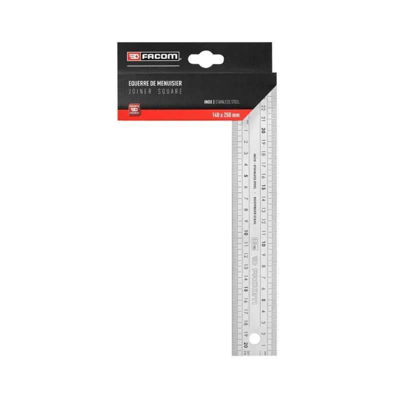 Équerre à chapeau Equerre de menuisier FACOM 1223.02PB - Inox - 25x14cm