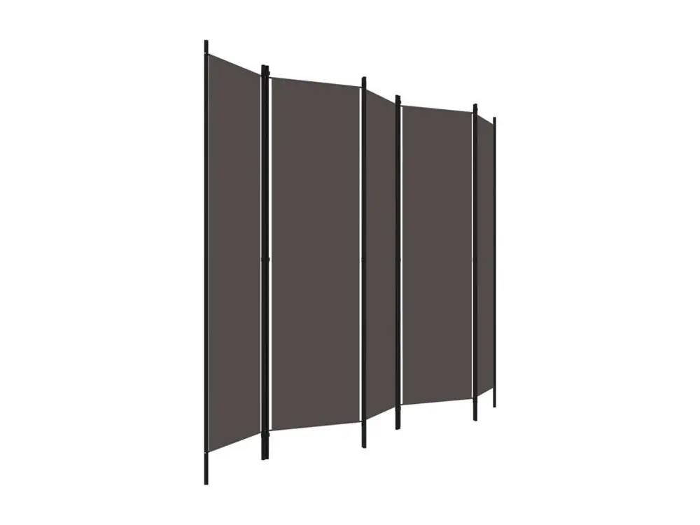 Cloison de séparation 5 panneaux Anthtracite 250x180 cm