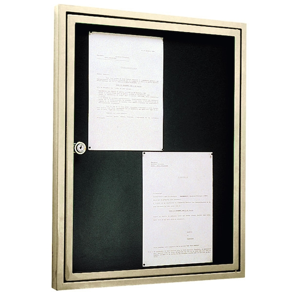 Kit d'accrochage Tableaux d'affichage 4 feuilles - fond feutrine - gris 7016 - DECAYEUX