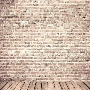 Mur de briques classique plancher en bois photographie toile de fond GC-31 | Invisible |