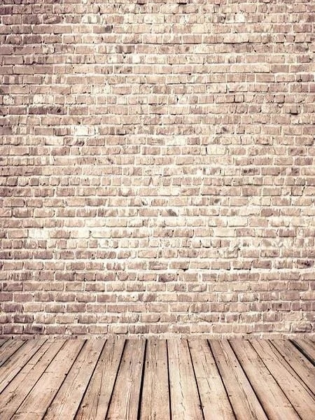 Mur de briques classique plancher en bois photographie toile de fond GC-31 | Invisible |