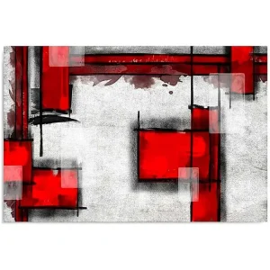 Tableau 5 abstraction géométrique - 120 x 80 cm (Charge max 30 kg)